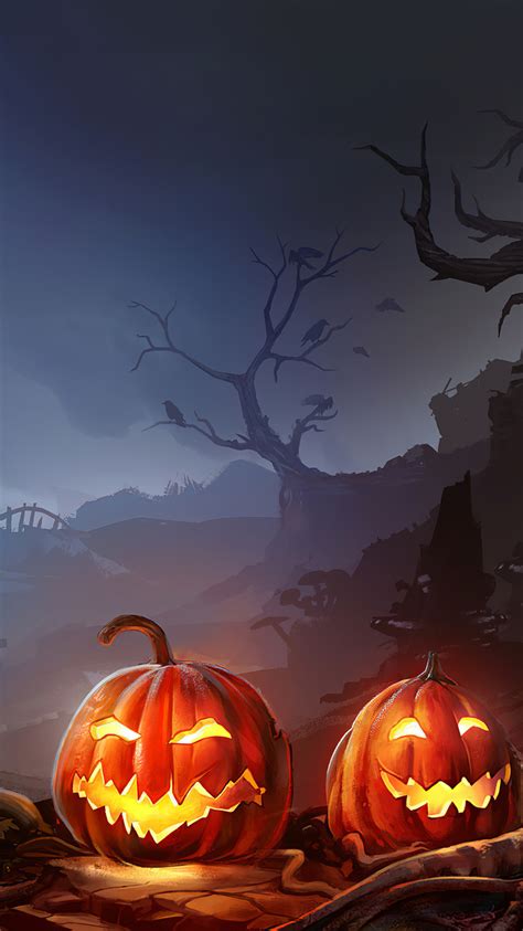 750x1334 Horror Pumpkins Halloween 4k iPhone 6, iPhone 6S, iPhone 7 ,HD ...