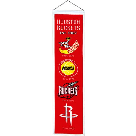 Houston Rockets Logo Evolution Heritage Banner – Palm Beach Autographs LLC