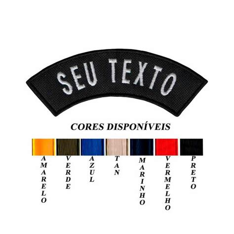 Patch Bordado Tarja Personalizada Seu Nome Texto Curva Talysma