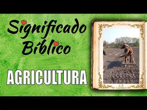 Agricultura significado bíblico Qué significa según la Biblia