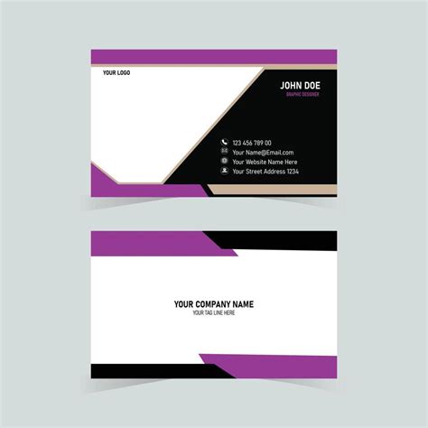 Vector Modern Clean Business Card Template Flat Design Individual