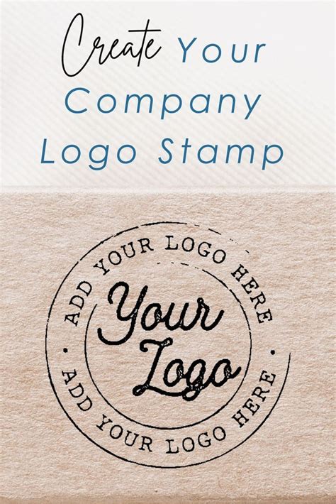 a stamp that says, create your company logo stamp