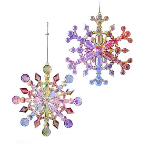 Multicoloriridescent Snowflake Ornament Item 106542 The Christmas