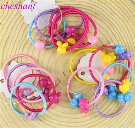 50pcs High Quality Carton Round Ball Kids Elastic Hair bands Elastic ...