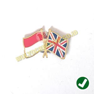 Jual Cross Flag Pin Magnet Pin Bendera Persahabatan Inggris Indonesia