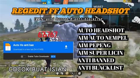 Regedit Ff Auto Headshot Ff Biasa Ff Max Terbaru Work No