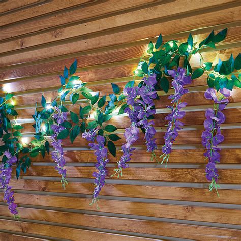 180cm Solar Wisteria Garland Purple Coopers Of Stortford