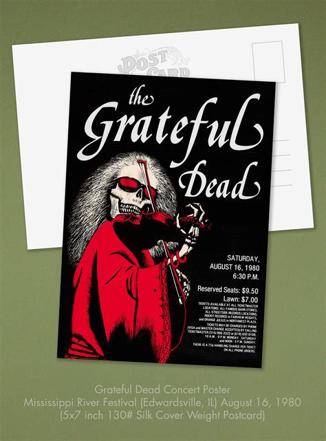 Grateful Dead Concert Posters 8-piece 5x7 Postcard | Etsy