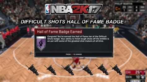 NBA 2K17 Difficult Shots HALL OF FAME Tutorial YouTube