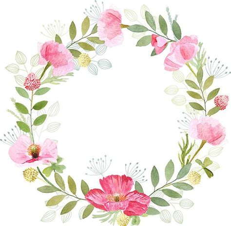 Couronne de fleurs peintes à la main à l aquarelle Etsy Fleurs