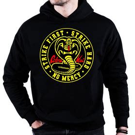 Cobra Kai No Mercy Gyerek Kapucnis Pul Ver Print Fashion