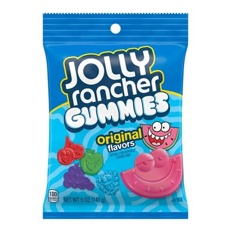 Jolly Rancher Assorted Fruit Flavored Gummies Candy Fruit Shaped 5 Oz Bag