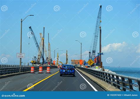 Virginia, U.S - June 29, 2020 - the Traffic Passing the Ongoing ...