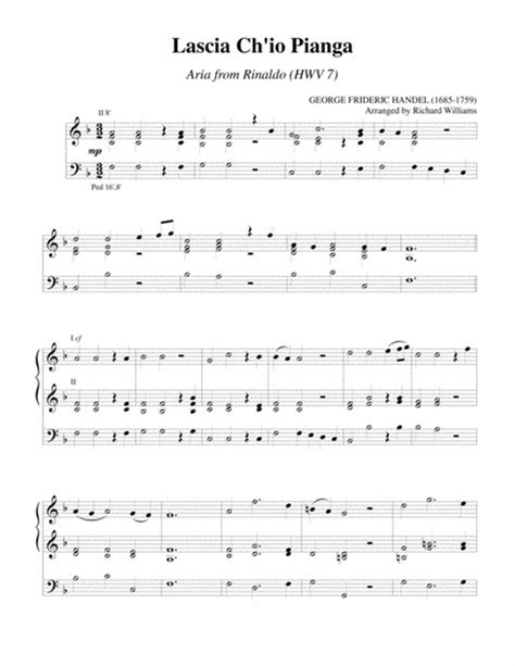 Lascia Ch Io Pianga By George Frideric Handel Organ Solo Digital Sheet Music Sheet Music Plus