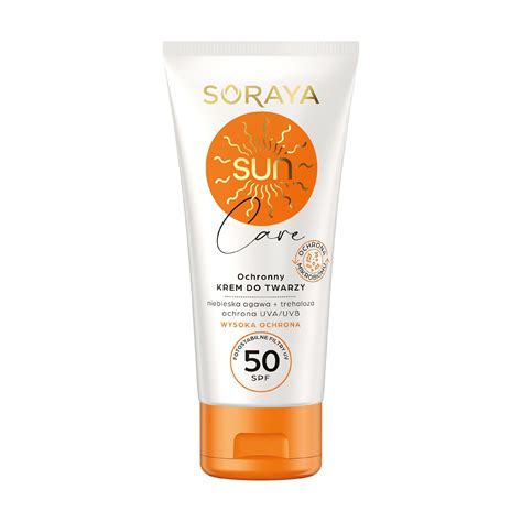 Солнцезащитный крем для лица Soraya Sun Care SPF 50 с голубой агавой и ...
