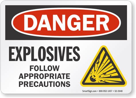 Explosives Signs | Explosive Hazard Warning Signs