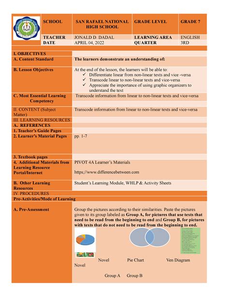 Co2 This Is A 4as Lesson Plan In English 9 3rd Quarter School San Rafael National High