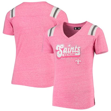 Girls Youth New Era Pink New Orleans Saints Star Of The Game Tri Blend