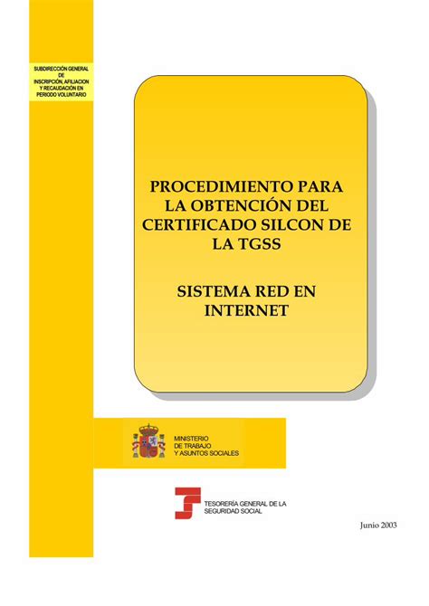 PDF PROCEDIMIENTO PARA LA OBTENCIÓN DEL CERTIFICADO SILCON DE