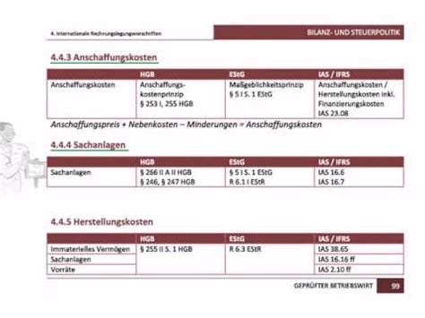 Gepr Fter Betriebswirt Ihk Bilanz Und Steuerpolitik Hgb Estg Ifrs