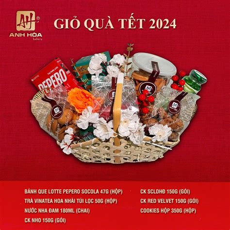 Giỏ quà tết 2023 - Mẫu 01 – Anh Hòa Bakery