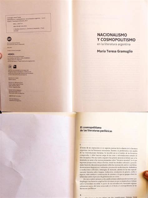 Gramuglio Nacionalismo Y Cosmopolitismo En La Literatura Argentina Pp