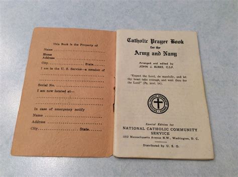 Wwi Catholic Prayer Book For Army Navy World War One Soldiers Etsy