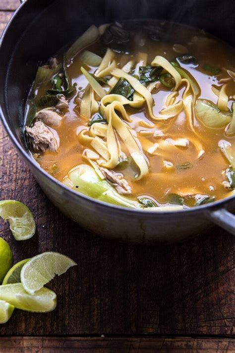 Ginger Peanut Chicken Noodle Soup Half Baked Harvest