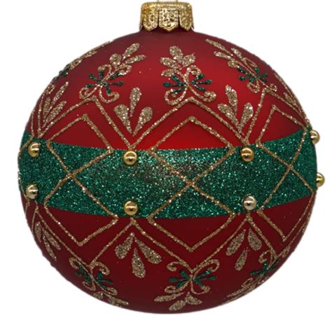 Get Red And Green Glitter Embellished Christmas Ornament In Mi At