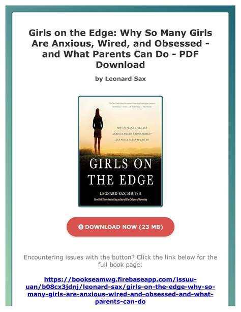 Pdf Ebook Girls On The Edge Why So Many Girls Are Anxious Wired