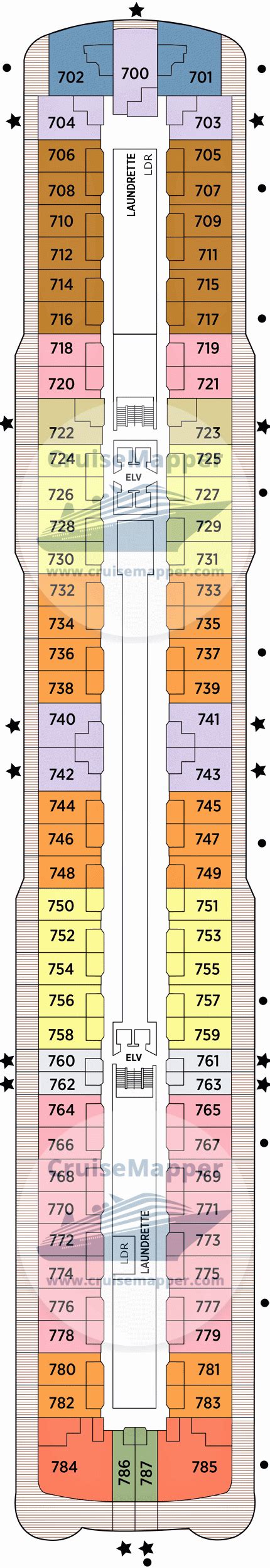 Seven Seas Grandeur deck 7 plan | CruiseMapper