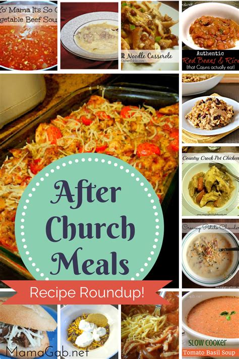 After Church Meals For Sunday Recipe Roundup Mamagab Sunday