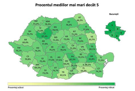 Rezultate Evaluare Națională 2023 Harta notelor de 10 Județele cu