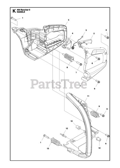 Husqvarna 455 Rancher Ii Husqvarna Chainsaw Handle Parts Lookup With Diagrams Partstree