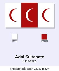 Vector Illustration Adal Sultanate Flag