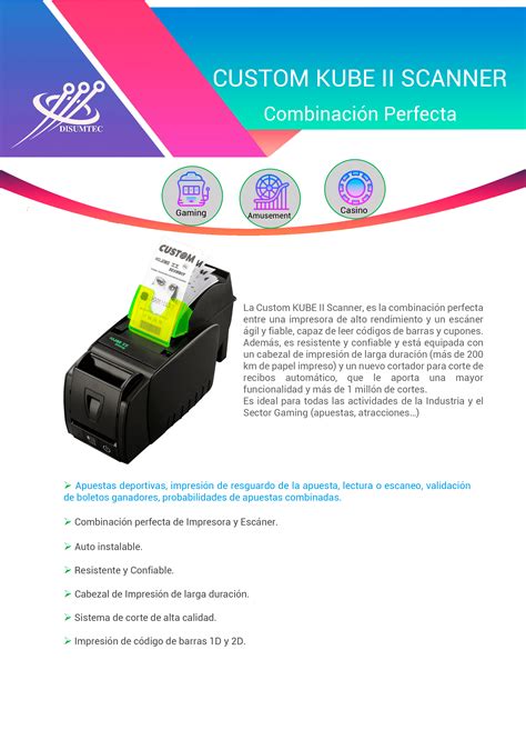 IMPRESORAS CUSTOM KUBE II SCANNER DISUMTEC