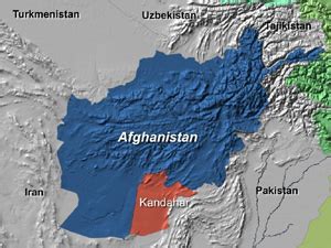 Afghanistan Map Of Afghanistan Highlighting Kandahar Date Picture