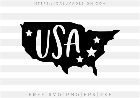 Free USA Shape SVG PNG EPS DXF By Caluya Design