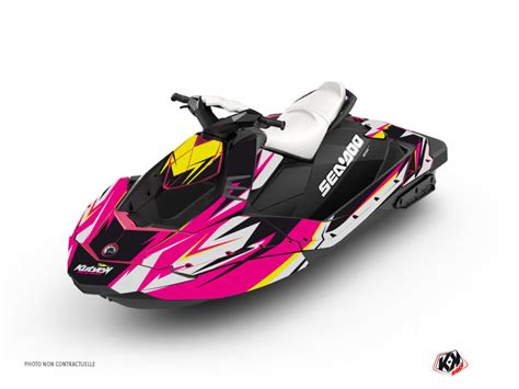 Seadoo Spark Jet-Ski Stage Graphic Kit Pink - Kutvek Kit Graphik