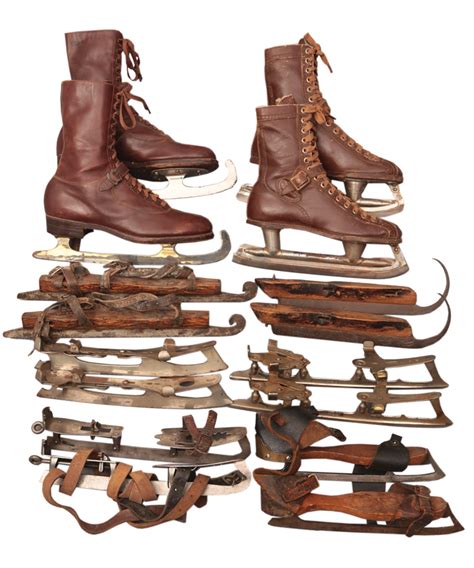 Lot Detail Antique Ice Skate Collection Of Pairs Evolution Of The