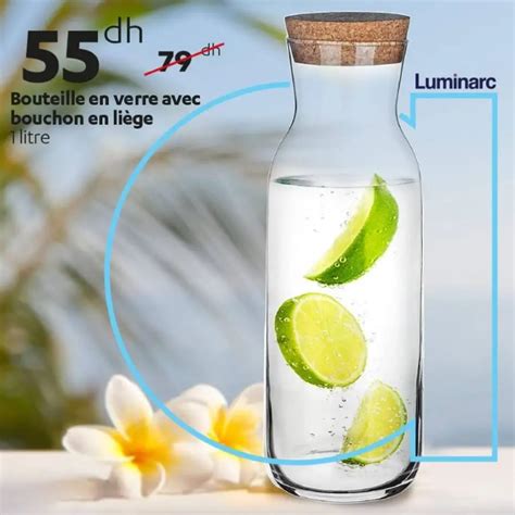 Soldes Chez Alpha Bouteille En Verre Avec Bouchon En Li Ge L