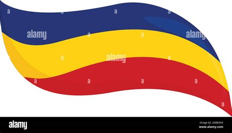 Romanian Ribbon Icon Cartoon Vector Romanian Flag National City Stock