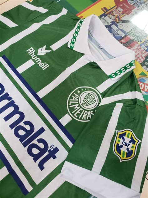 Camisa Rhumell Palmeiras Sp Parmalat Minas Retr