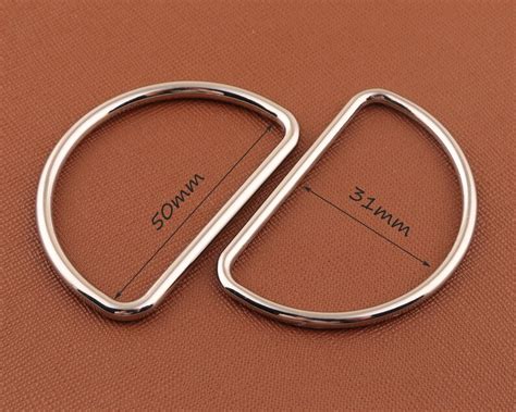 2 Inch D Rings Metal D Rings Large D Ring Silver D Loop D Etsy