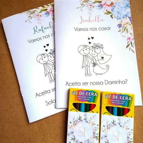 Kit Colorir Daminha E Pajem Elo7 Produtos Especiais