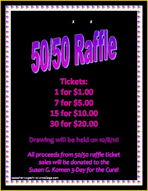 50 50 Raffle Template