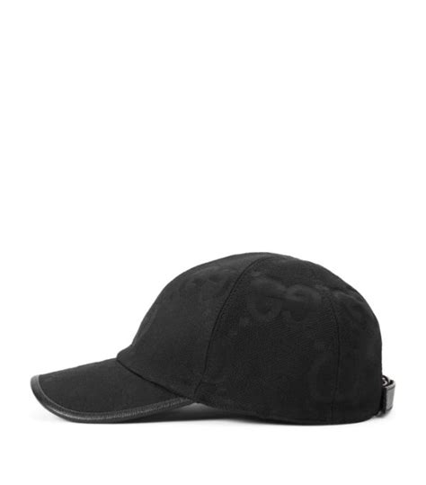 Womens Gucci Black Jumbo GG Baseball Cap Harrods UK