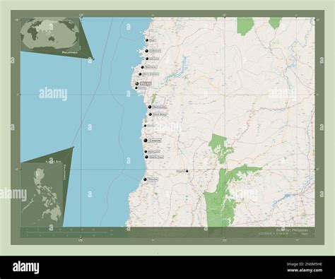 Ilocos Sur Province Of Philippines Open Street Map Locations And Names Of Major Cities Of The