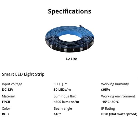 SONOFF L2 Lite LED Strip Light 5M EU Flexible Smart RGB Tape Lights