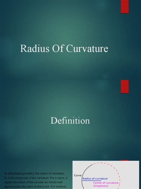 Radius Of Curvature Definition, Formula, Examples, Applications | PDF ...